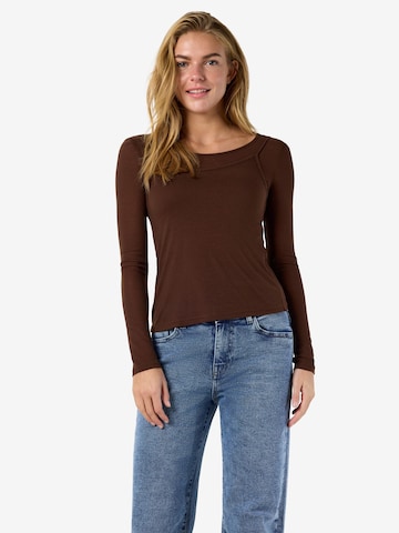 Noisy may Shirt 'NMNusa' in Brown: front