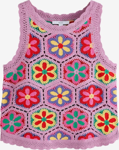 Megzta palaidinė be rankovių iš Next, spalva – medaus spalva / levandų spalva / rožių spalva / ryškiai raudona, Prekių apžvalga