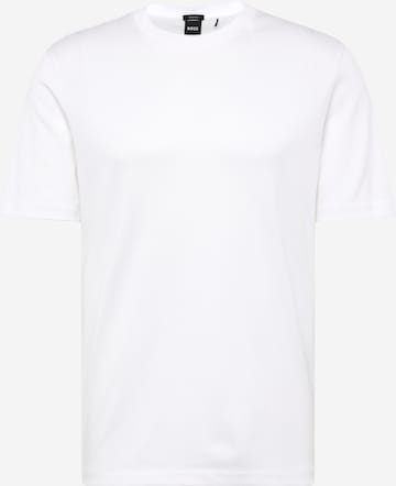 T-Shirt 'Tiburt 406' BOSS Black en blanc : devant