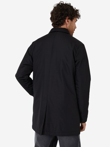 Threadbare Mantel 'Dumfries Mac' in Schwarz: Vorderseite