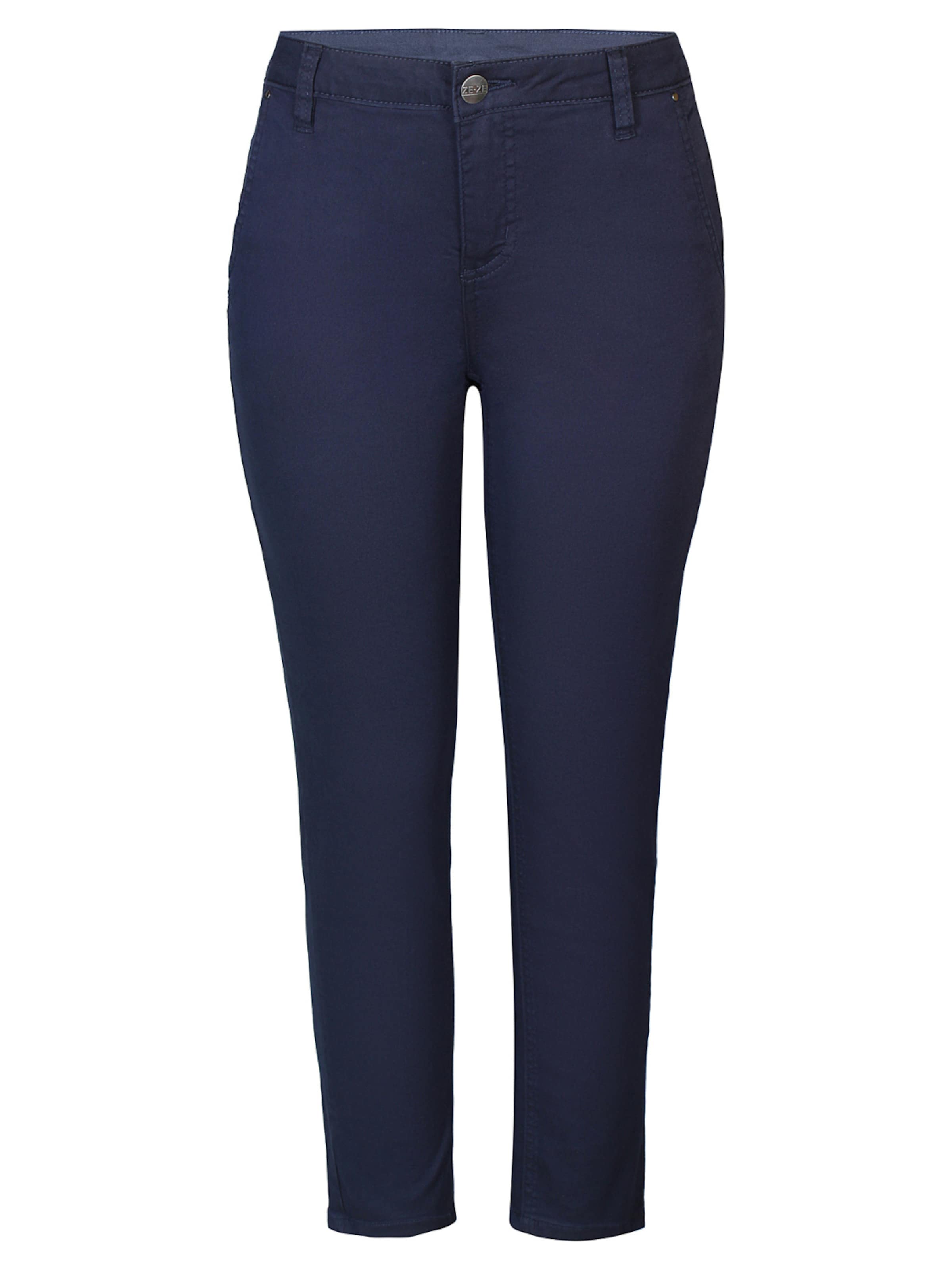 ze-ze Slimfit Jeans 'Sanne 381' in Blauw: voorkant