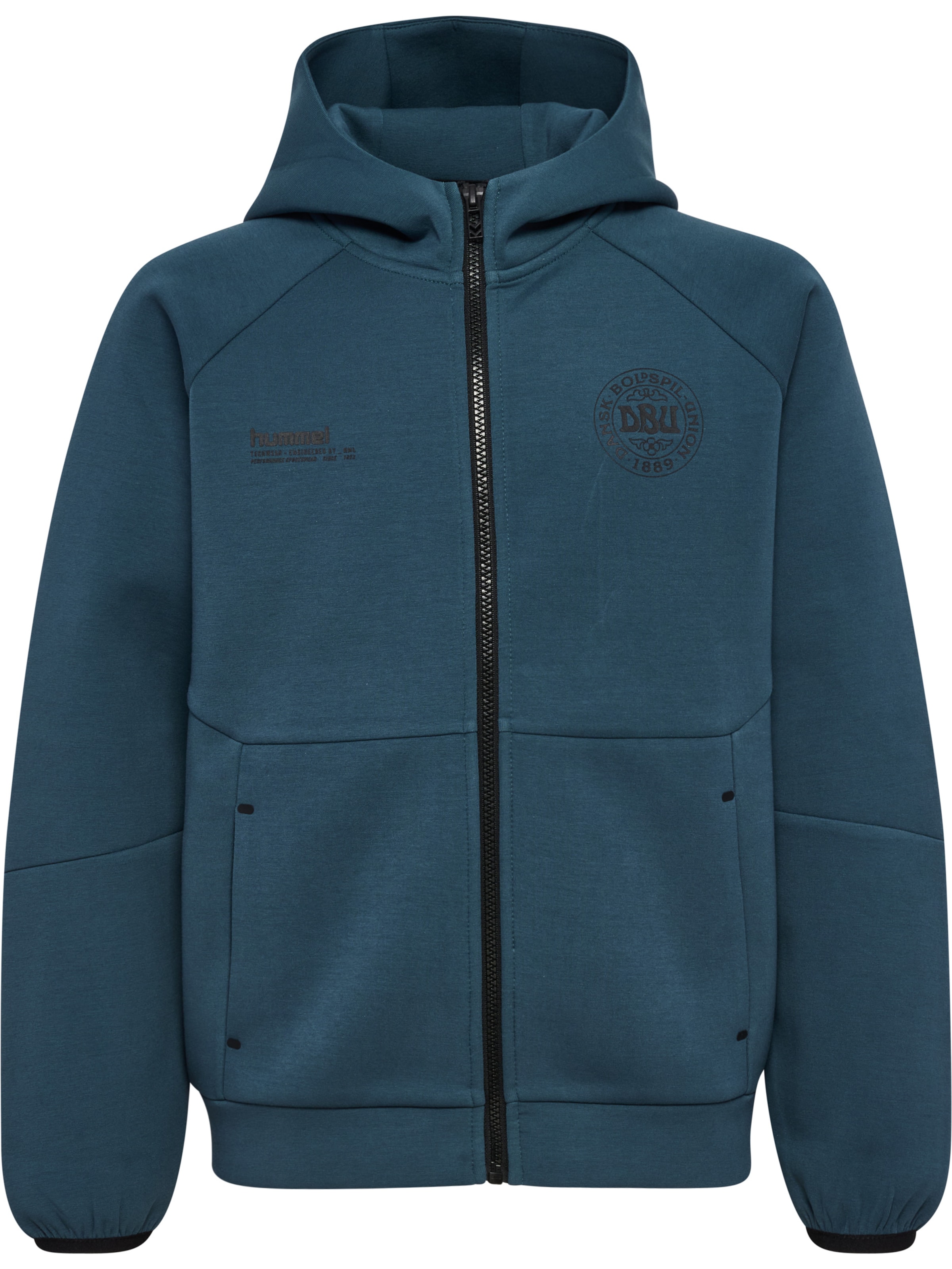 Hummel Sports sweat jacket in Blue: front