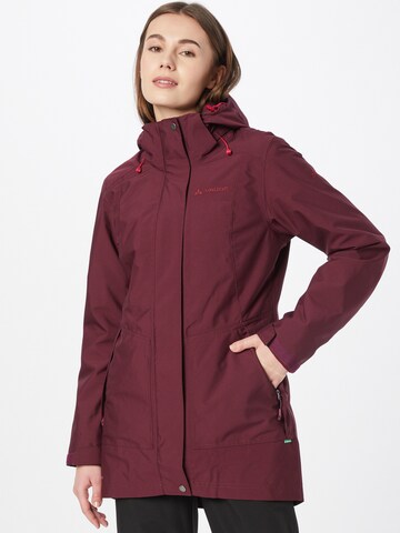 VAUDE Outdoorjas 'Idris' in Rood: voorkant