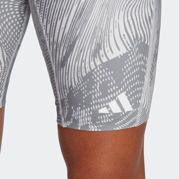 ADIDAS PERFORMANCE Skinny Sportovní kalhoty 'Adizero Saturday' – šedá