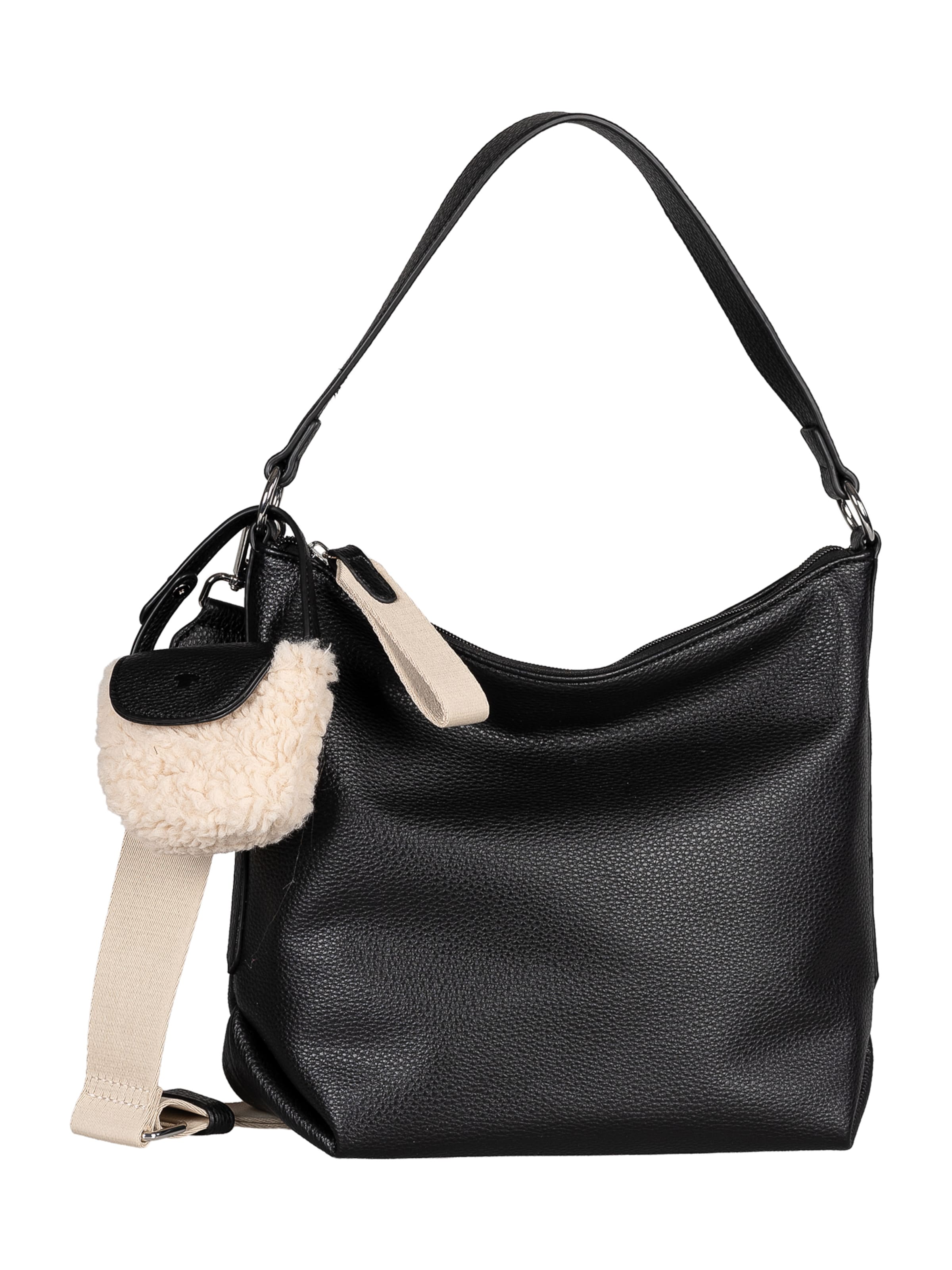 TOM TAILOR - Bolso de mano en negro: frente