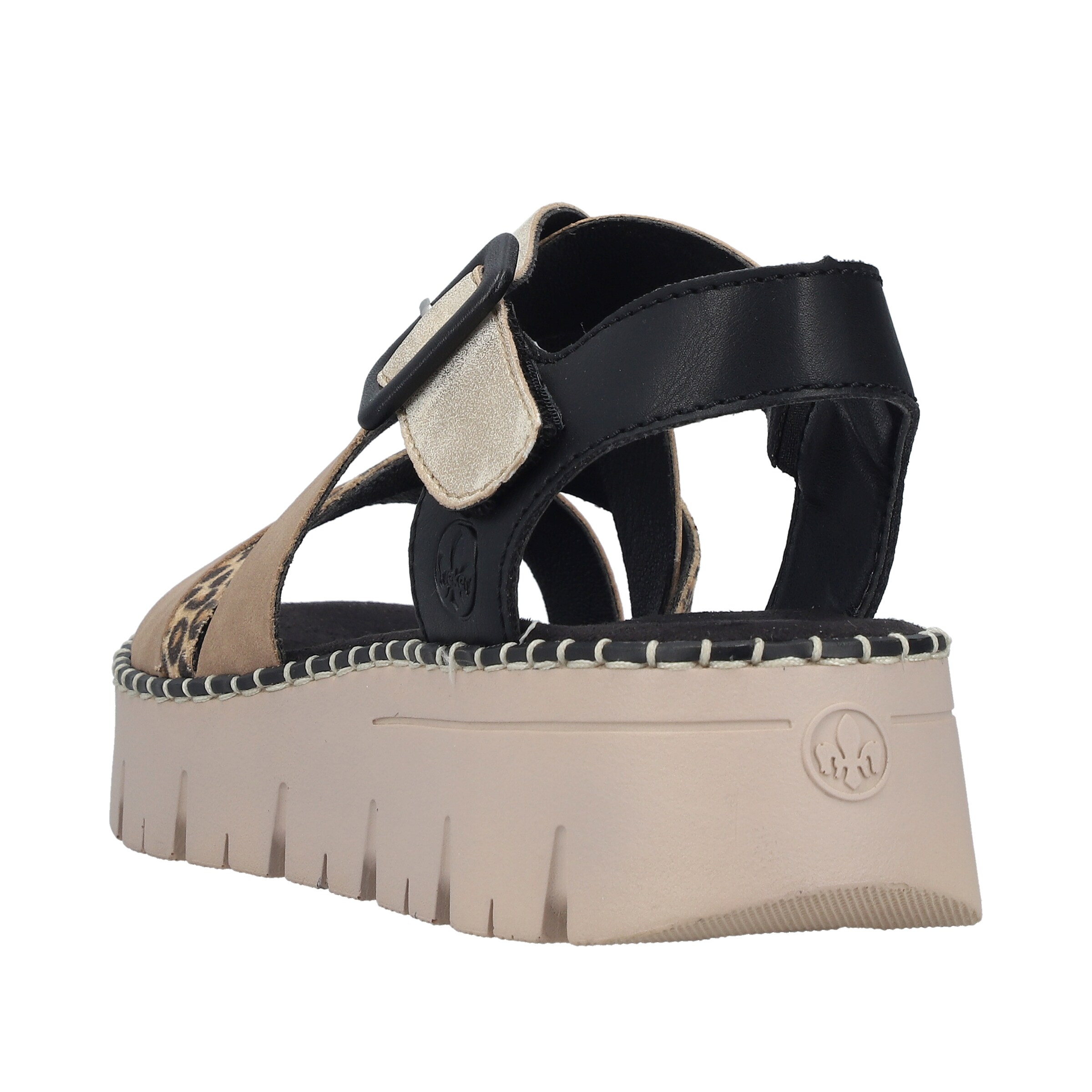 Rieker Strap Sandals 'V1063' in Silver