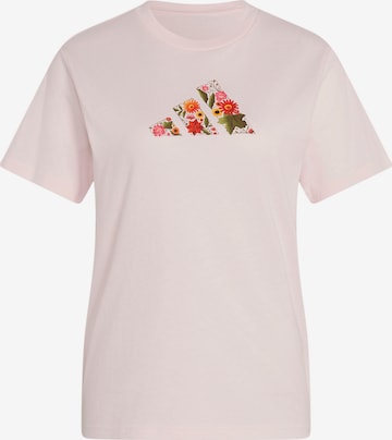 T-shirt fonctionnel 'FLORAL' ADIDAS SPORTSWEAR en rose : devant