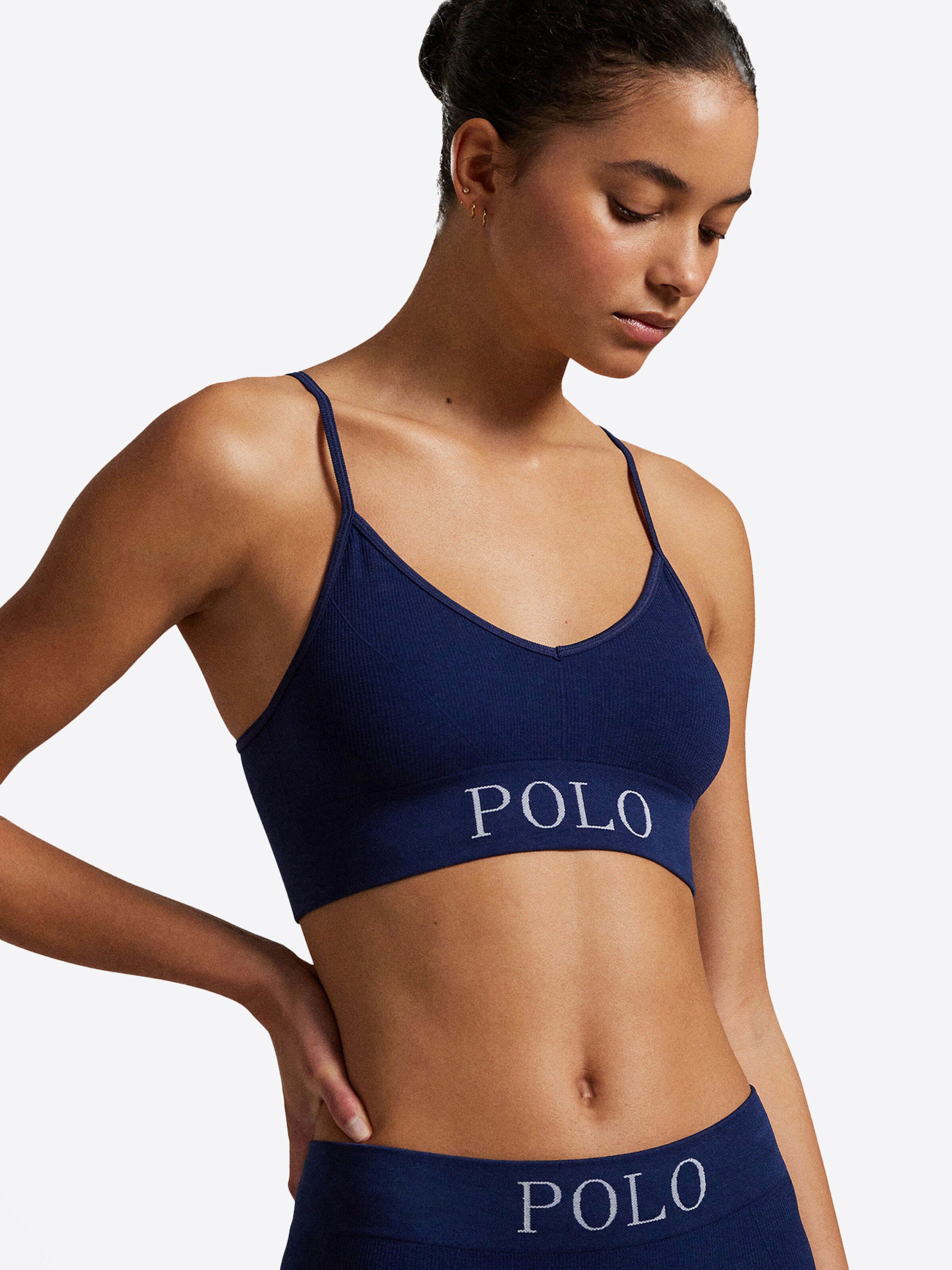 Polo Ralph Lauren Bustier BH ' Ribbed Seamless ' in Blauw