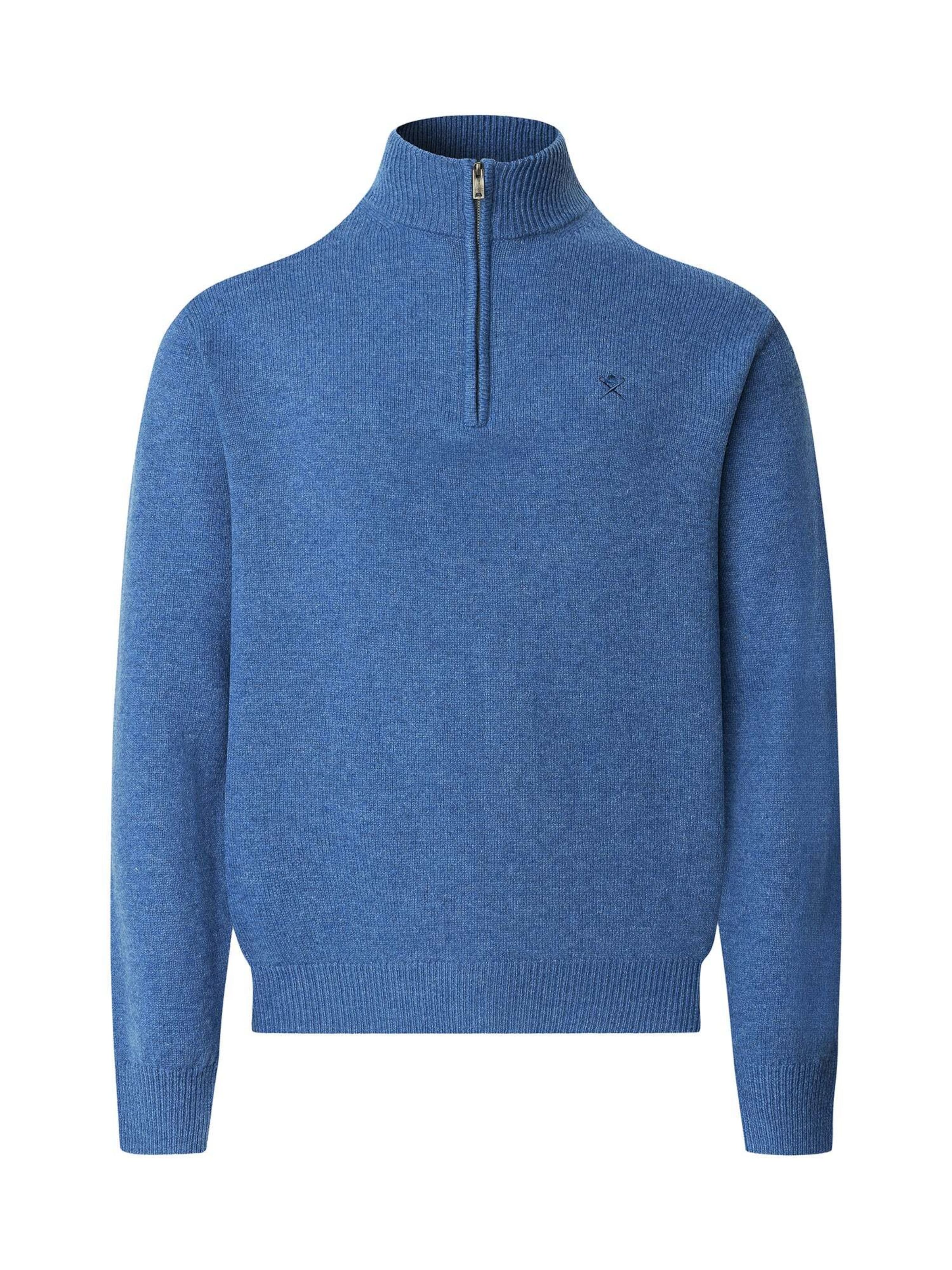 Hackett London Pull-over en bleu roi / gris, Vue avec produit