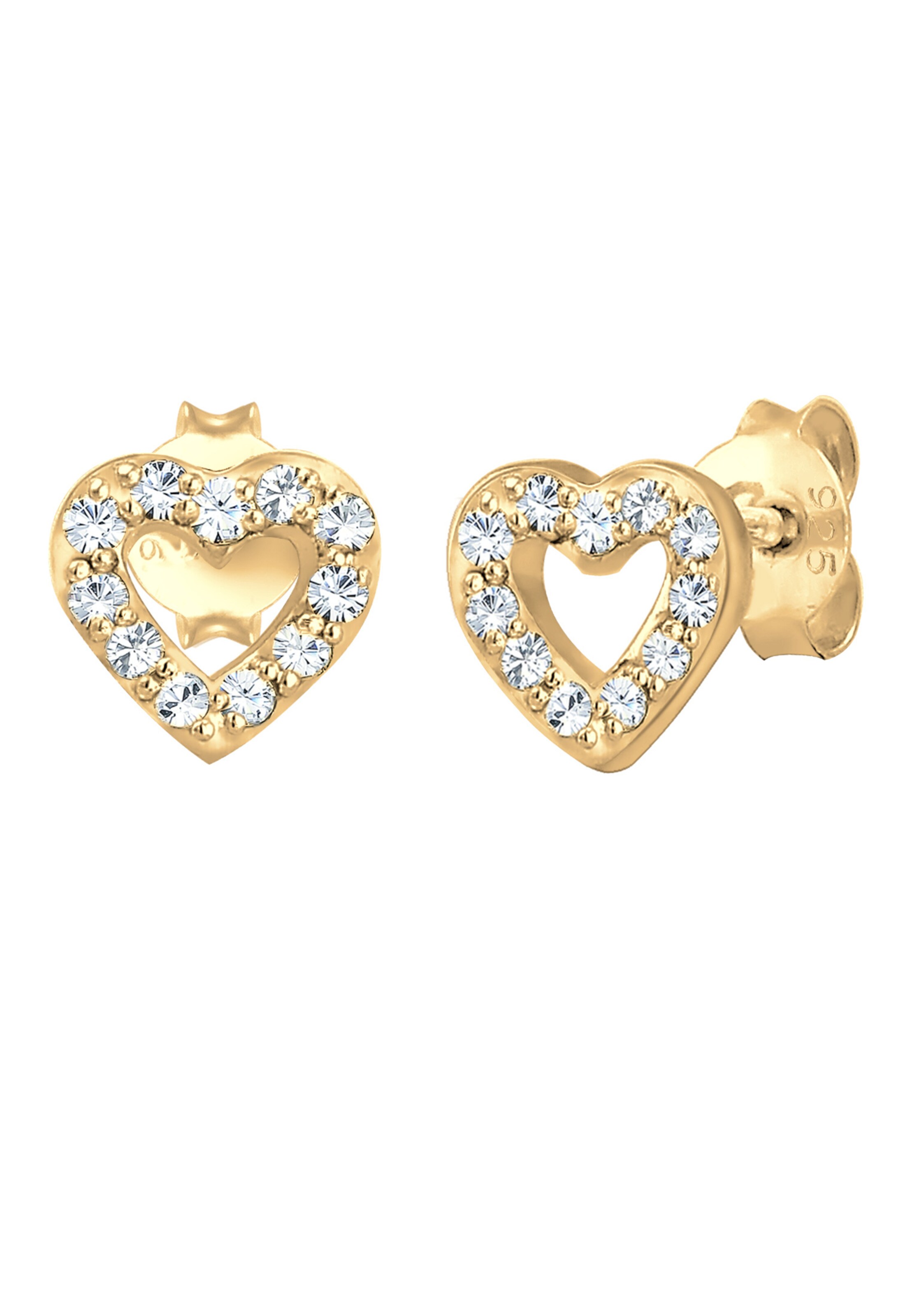 ELLI Oorbellen 'Herz' in Goud: voorkant