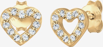 ELLI Ohrringe 'Herz' in Gold: Vorderseite