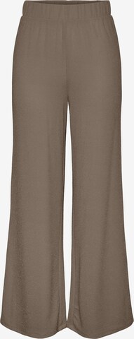 PIECES Wide leg Broek 'LINA' in Bruin: voorkant