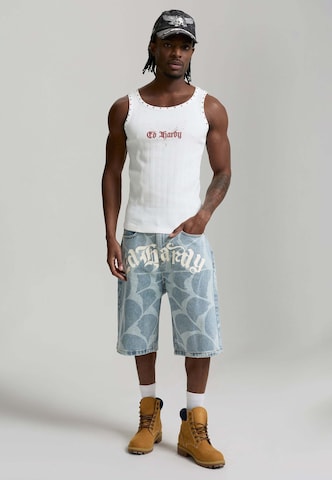 Ed Hardy Свободный крой Джинсы в Синий