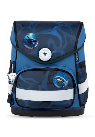 Belmil Compact Ergonomisches Schulranzen-Set, 5 Teile mit Brustgurt, Magnetverschluss, 3 St. Patch in Blau