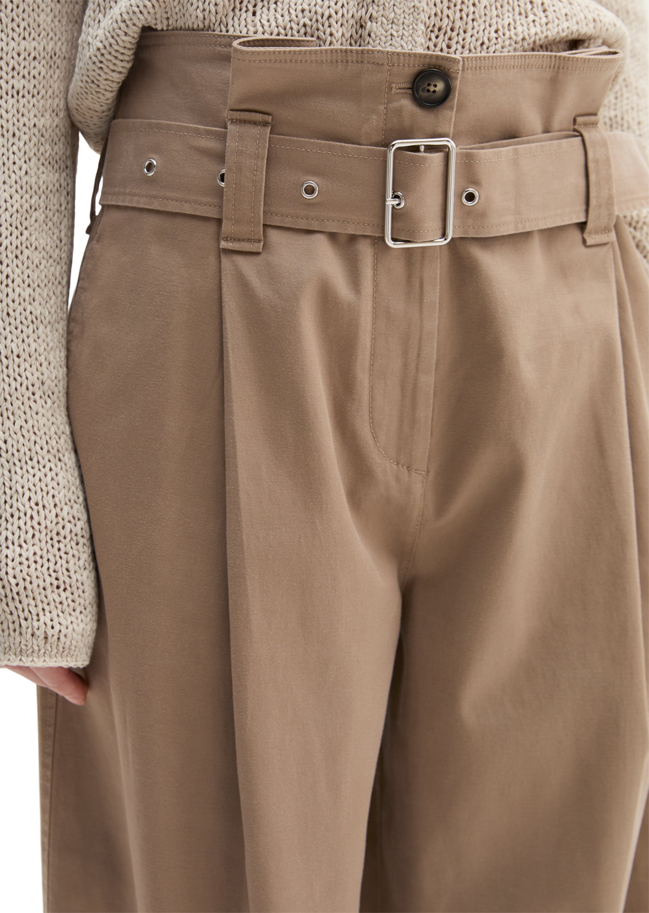 Wide Leg Pantalon à pince Marc O'Polo en marron