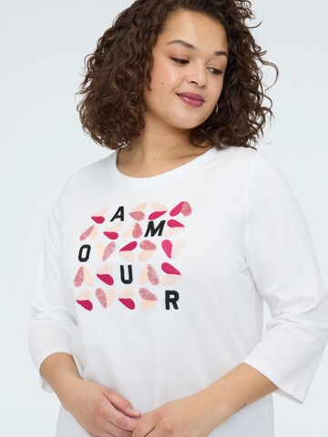 T-shirt Fiorella Rubino en blanc