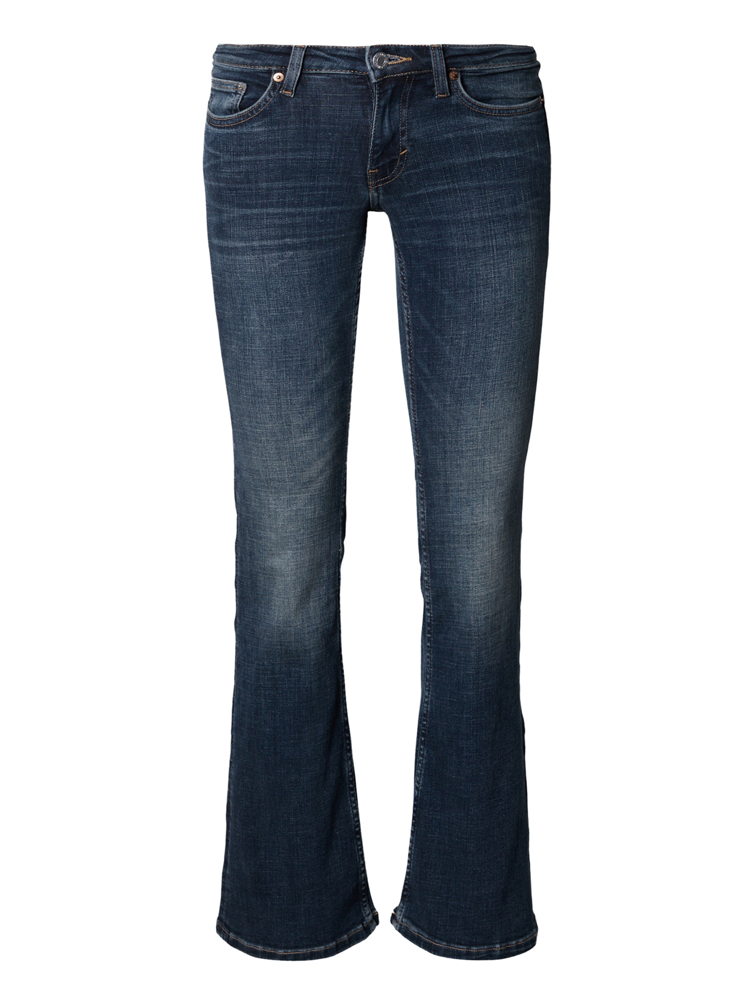 WEEKDAY Bootcut Jeans 'Luna' in Blauw: voorkant