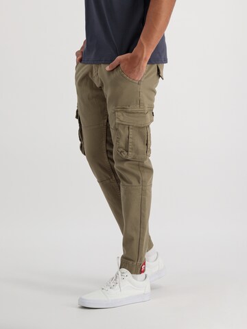 ALPHA INDUSTRIES Tapered Cargo trousers in Grey