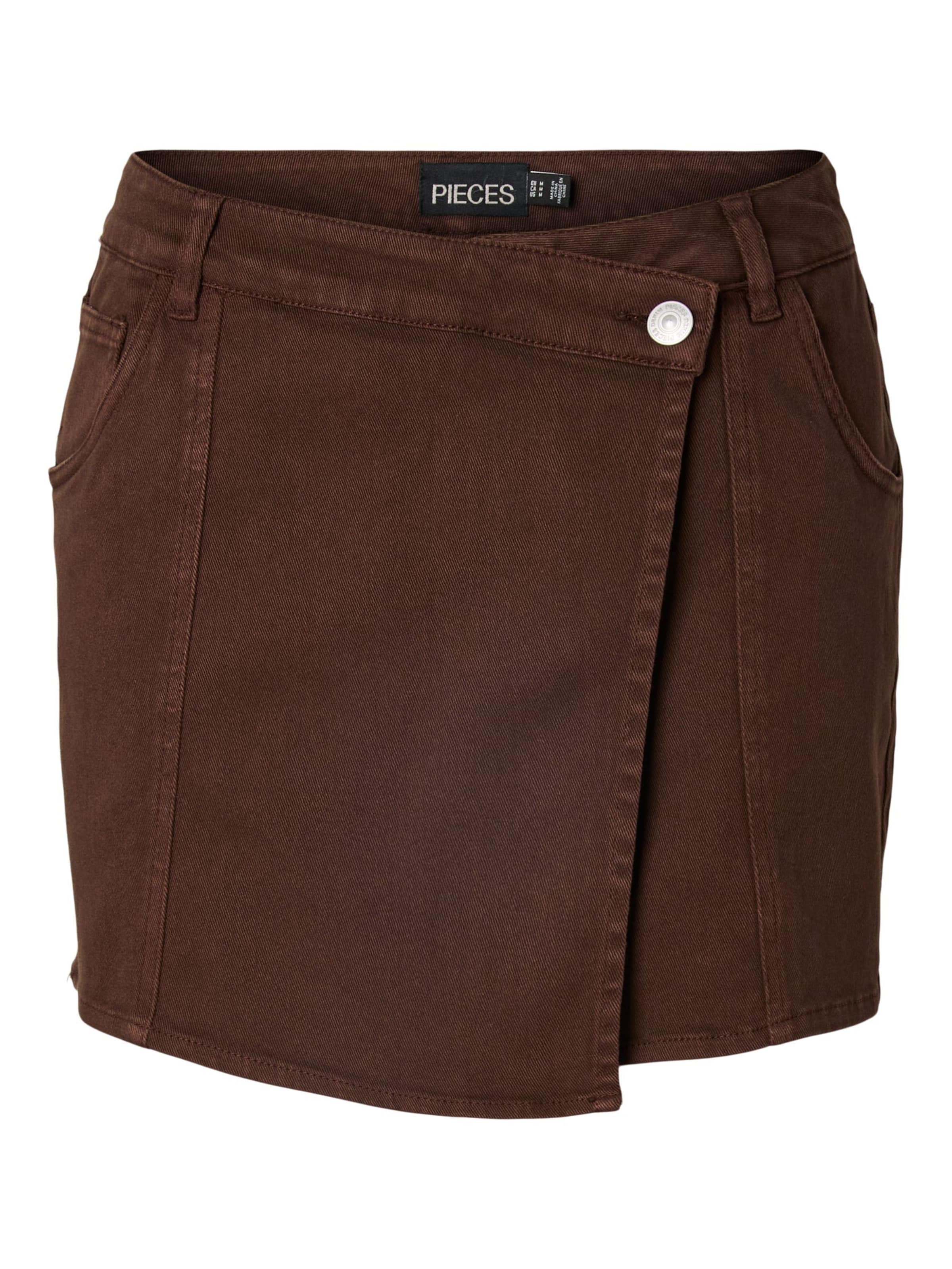 Gonna 'PCSalume' di PIECES in marrone: frontale