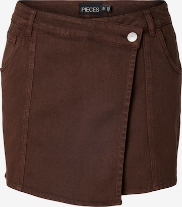 PIECES Skirt 'PCSalume' in Brown: front