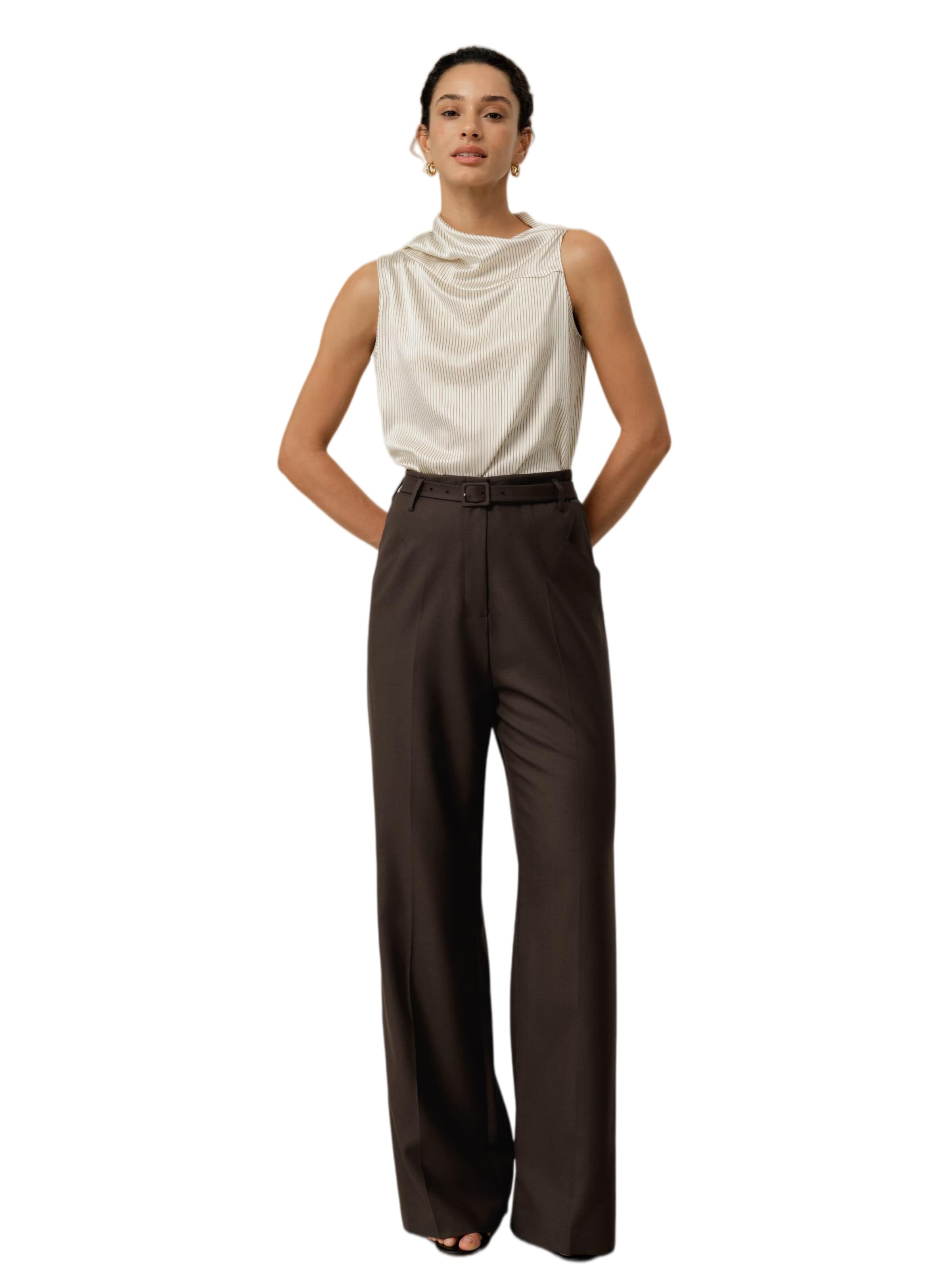 Lilysilk - Blusa en beige: frente