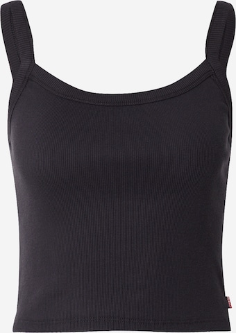 LEVI'S ® Toppi 'Essential Sporty Ribbed Tank Top' värissä musta: etupuoli