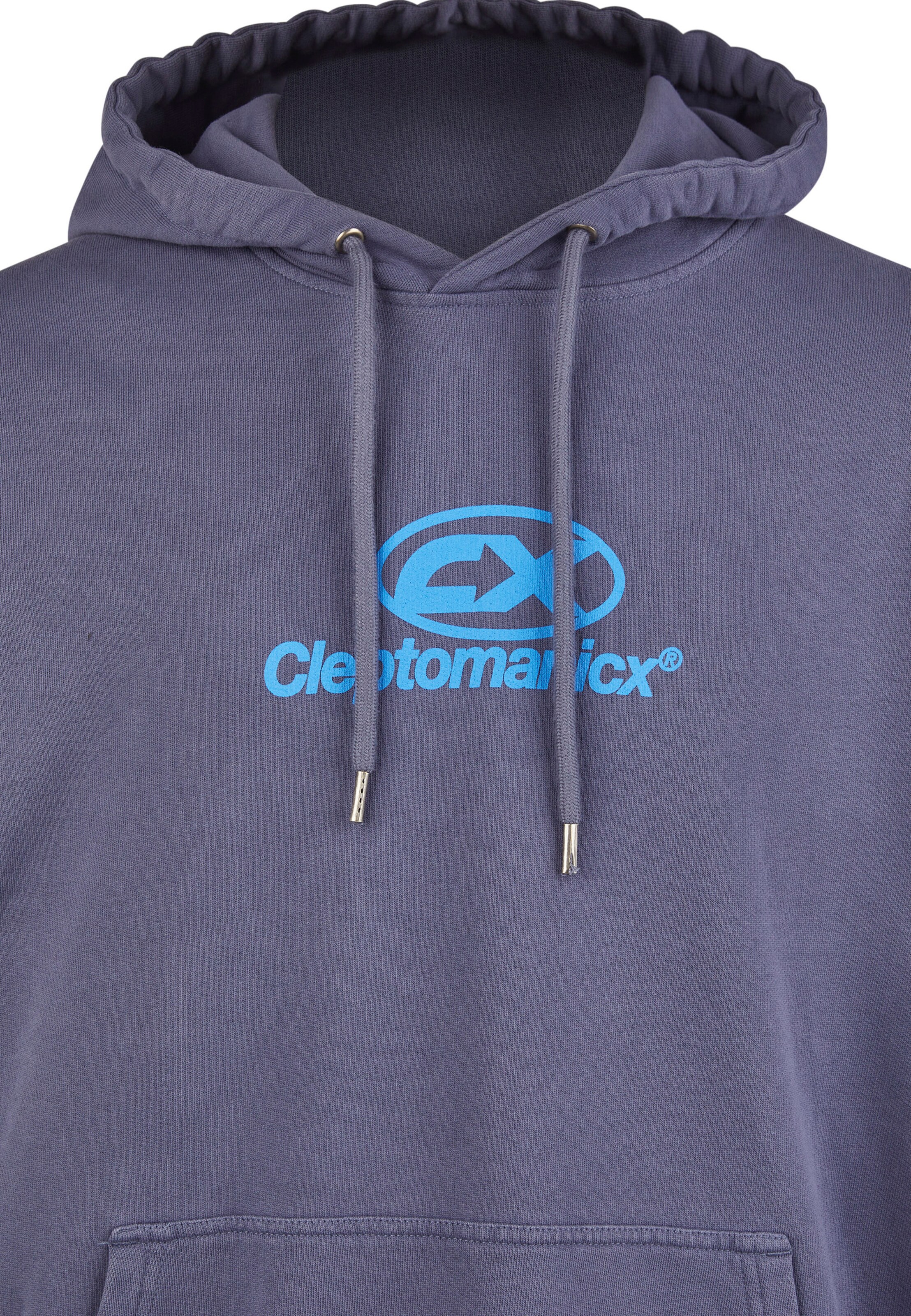 Cleptomanicx Sweater 'Classic Hooded Delivering' in Blue