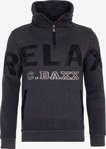 CIPO & BAXX Sweatshirt in Grijs: voorkant