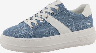 MUSTANG Sneaker in blue denim / white denim, Produktansicht