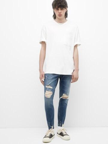 Pull&Bear Tapered Jeans in Blau