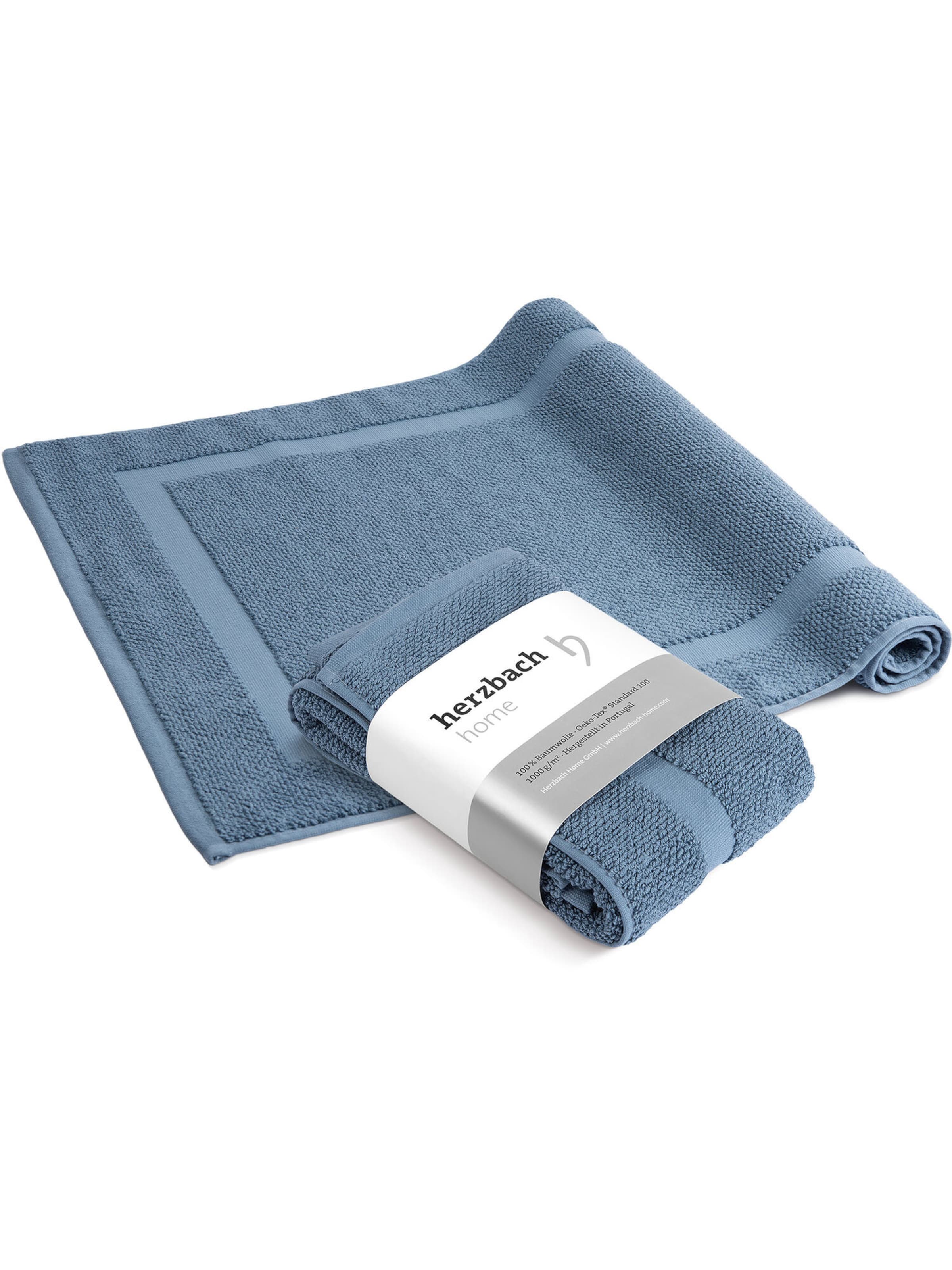 Tapis de bain 'Spa' Herzbach home en bleu : devant