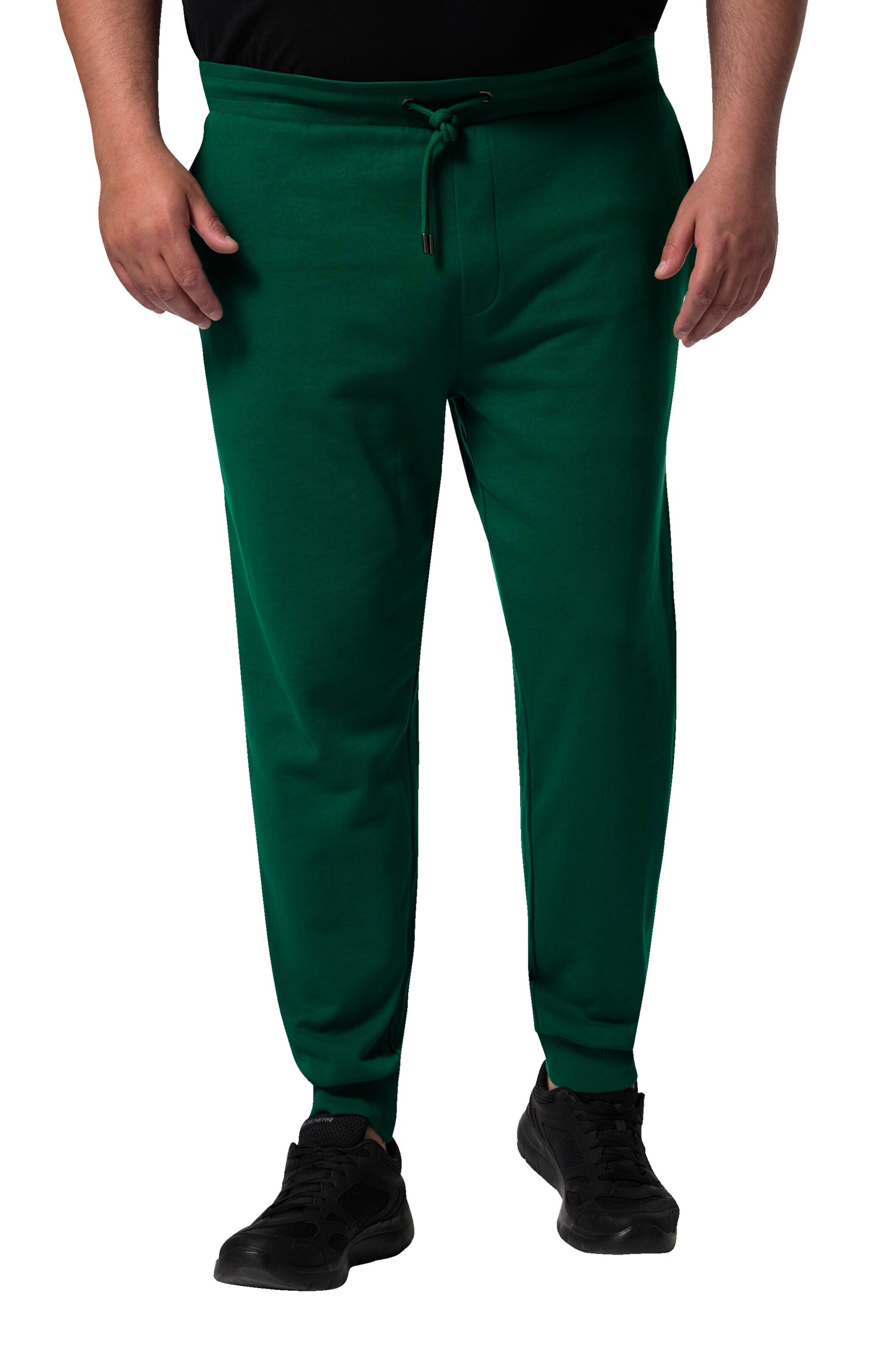 Men Plus Tapered Broek in Groen: voorkant