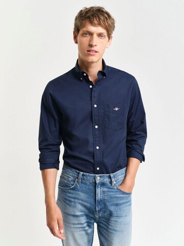 GANT Regular fit Overhemd in Blauw: voorkant