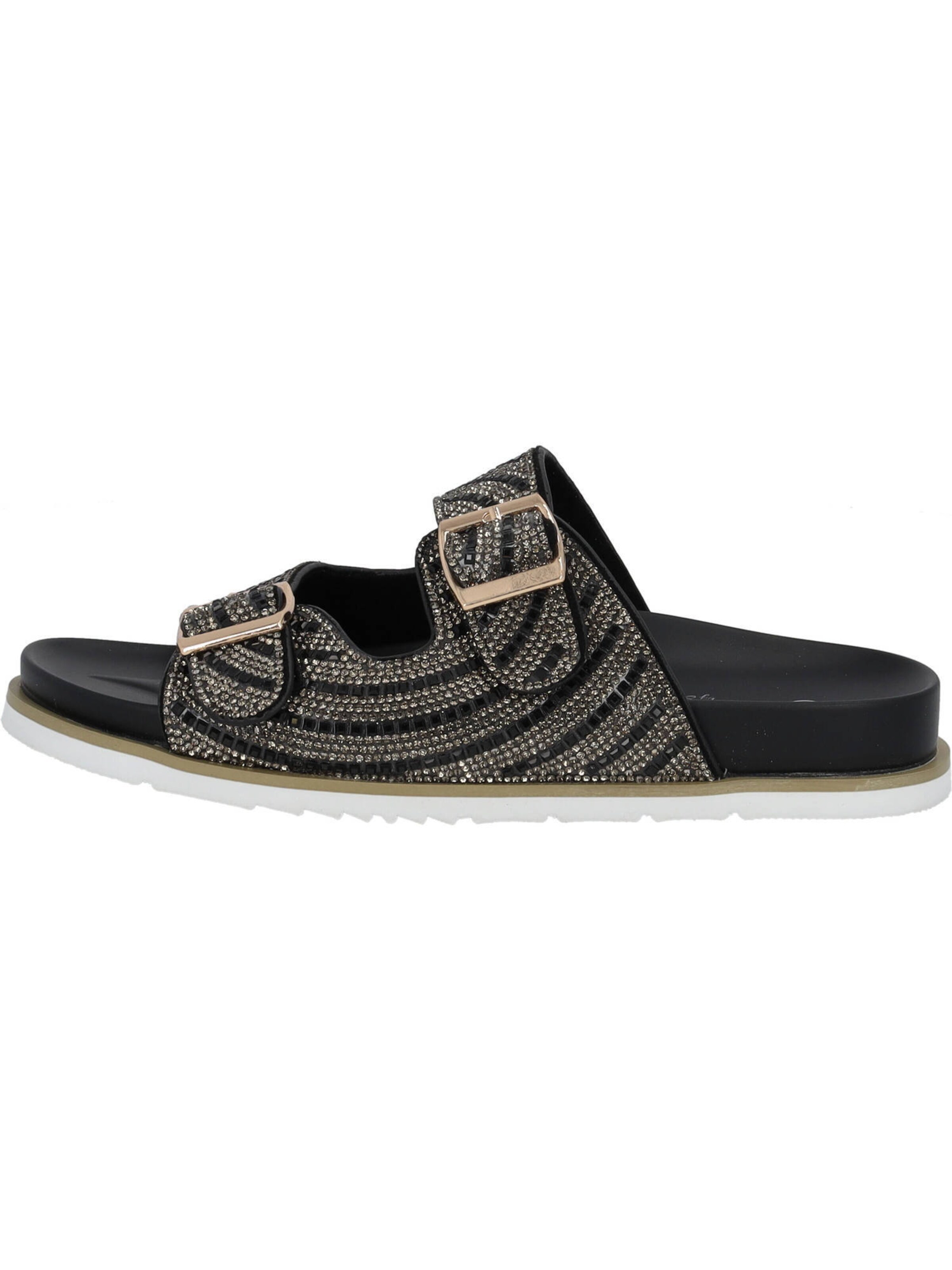 Palado by Sila Sahin Pantolette in Schwarz: Vorderseite