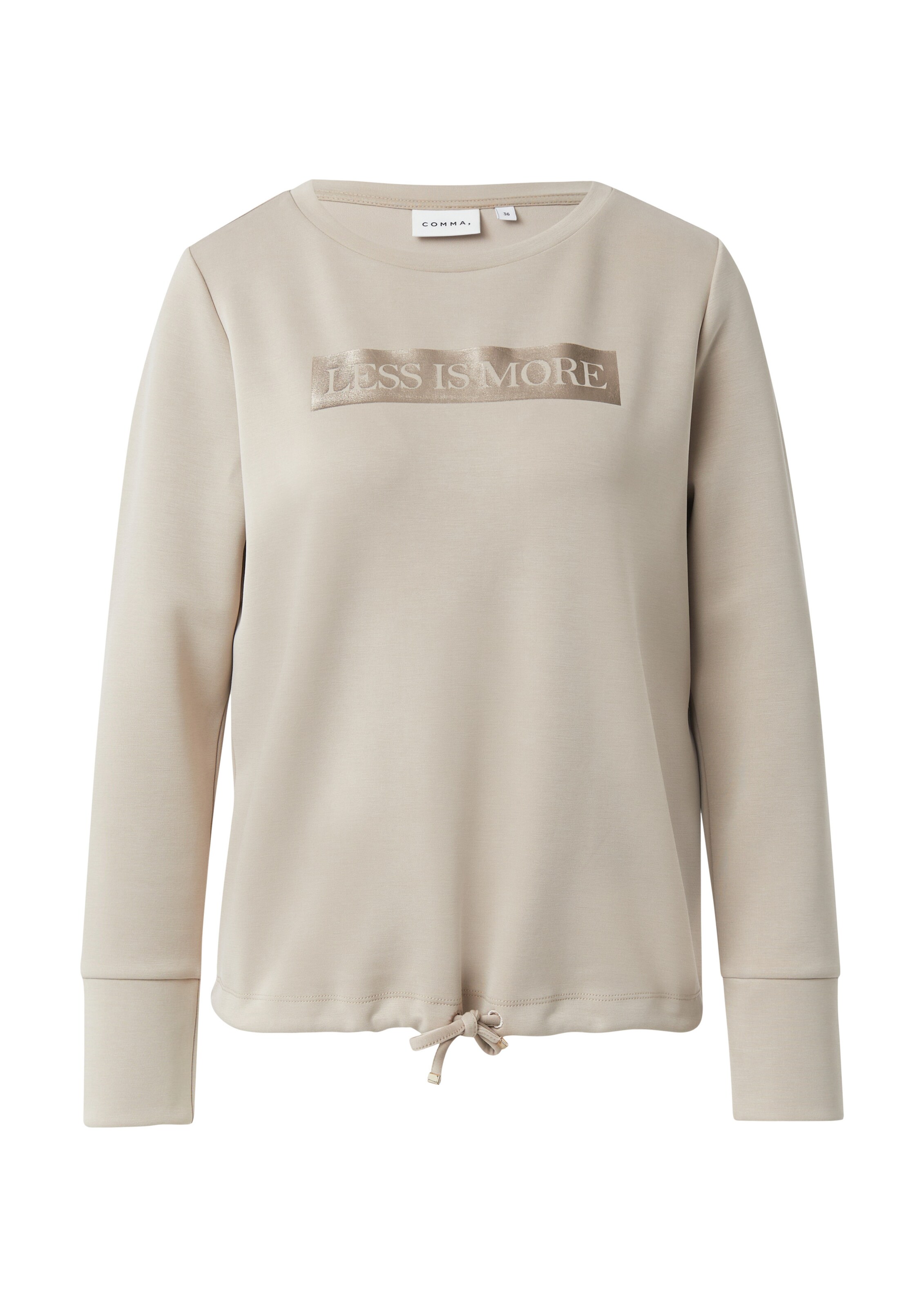 COMMA Sweatshirt in Beige: voorkant