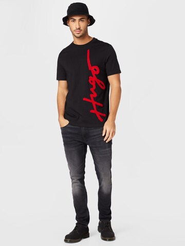 HUGO T-shirt 'Dyton' i svart