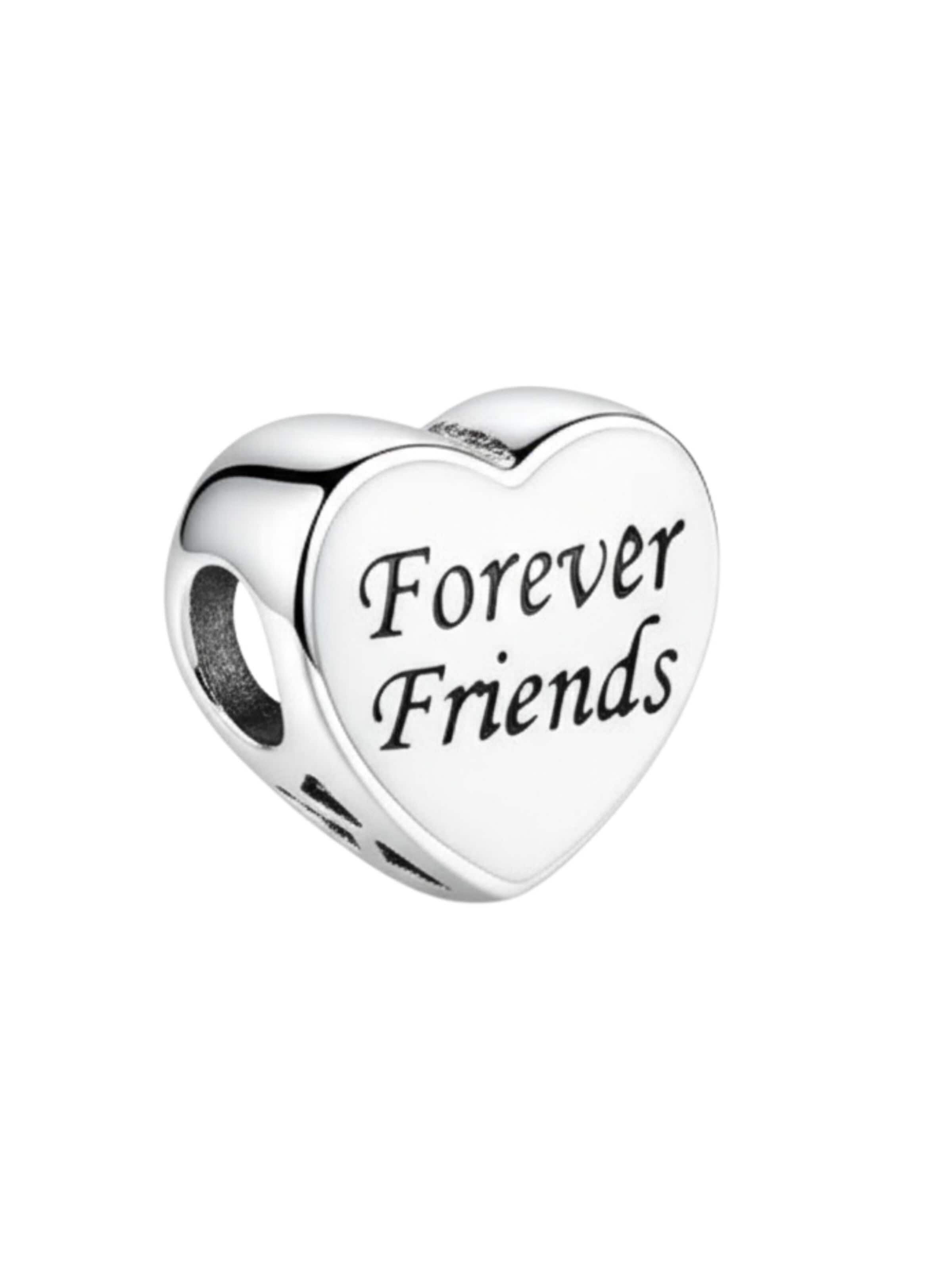 Pendentif 'Silberherz-Perle "Ewige Freunde" mit Kristall' Maxte en argent
