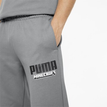 PUMA Tapered Broek 'Minecraft' in Grijs