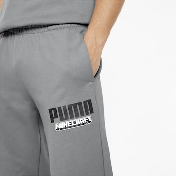 Effilé Pantalon 'Minecraft' PUMA en gris
