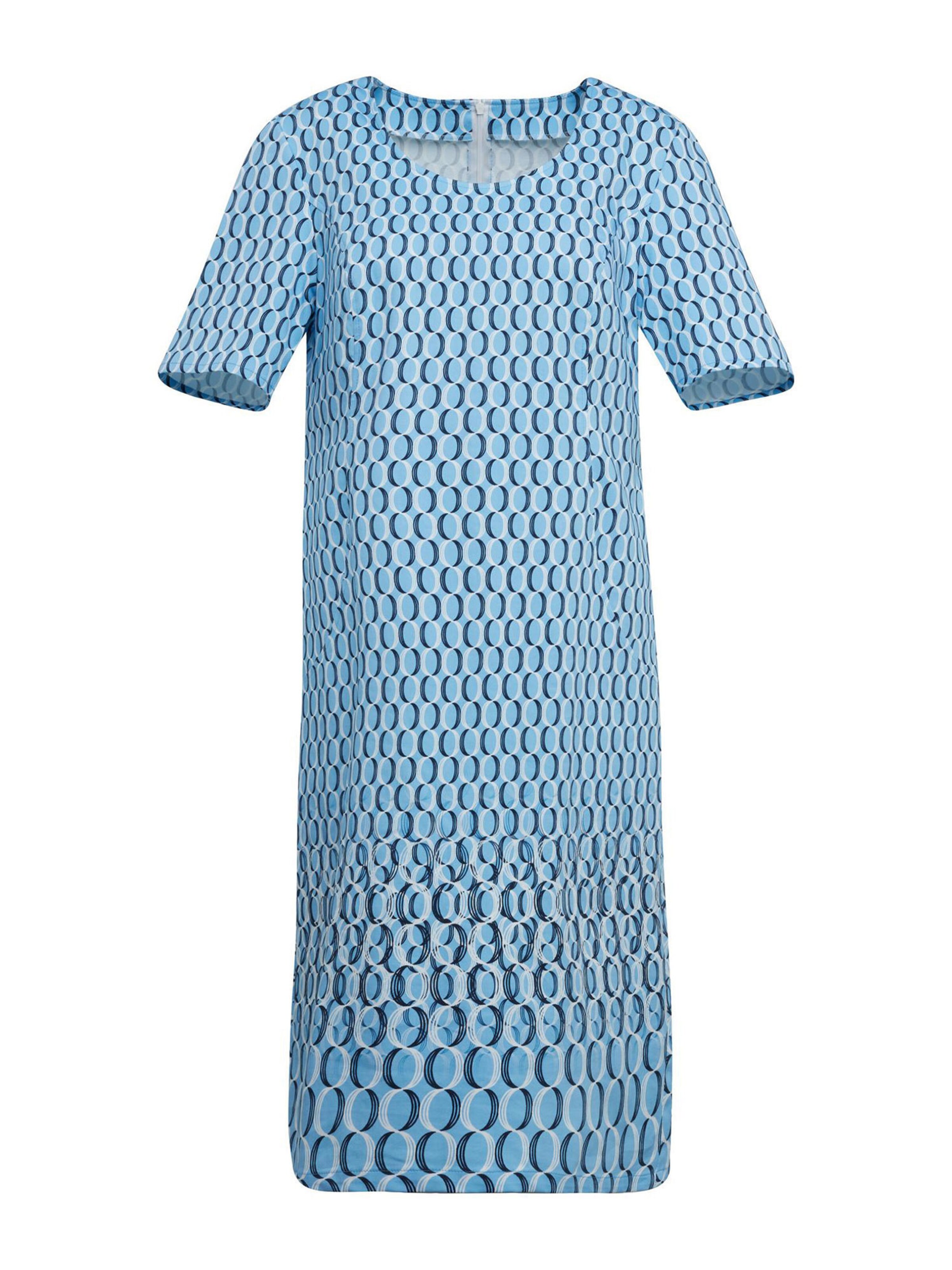 Goldner Kleid in Blau: Vorderseite