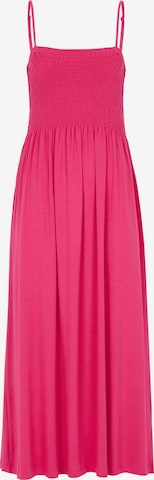 Cellbes of Sweden Jerseykleid mit Smokarbeit in Pink: Vorderseite