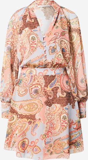 GUESS Šaty - tmavohnedá / horčicová / svetlosivá / svetlooranžová, Produkt