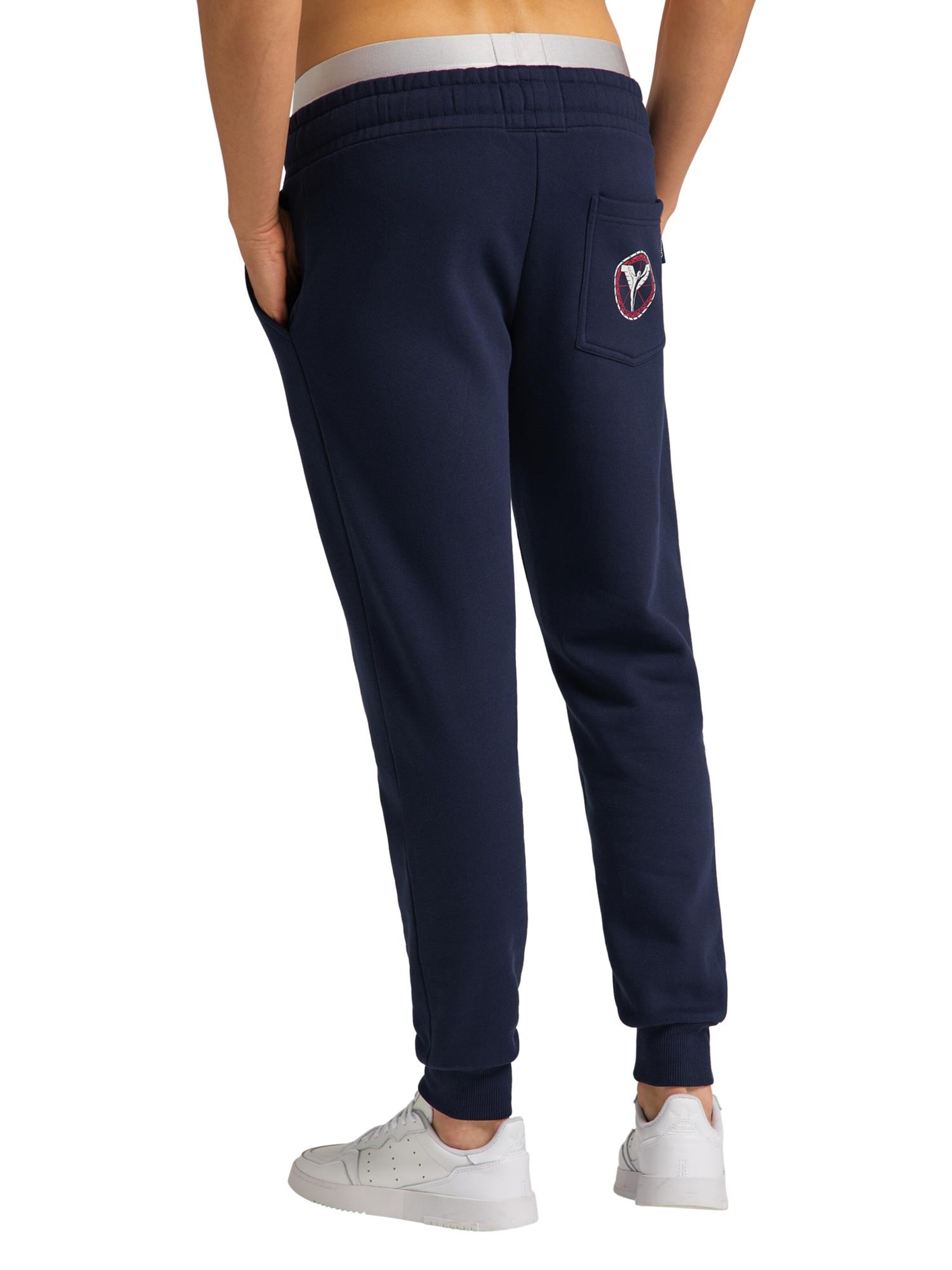 Carlo Colucci Regular Trousers 'Contrater' in Blue