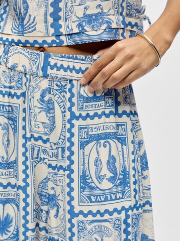 OBJECT Wide Leg Housut 'OBJVIMA' värissä beige