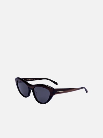 FERRAGAMO Sonnenbrille in Braun: Vorderseite
