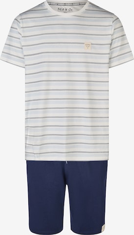 Phil & Co. Berlin Pajama short ' Lounge Dreams ' in Blue: front