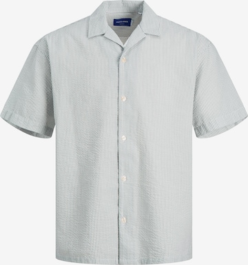 JACK & JONES Regular fit Button Up Shirt 'Palma' in Grey: front