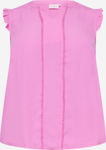 ONLY Carmakoma - Blusa em rosa: frente