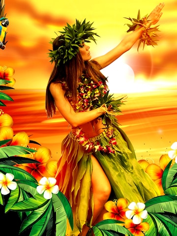 Hawaiihemdshop.de Regularny krój Koszula 'Hawaiihemd Hawaiian Beauty' w kolorze czarny