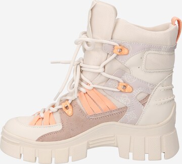 GUESS Lace-Up Ankle Boots 'HALER3' in Beige